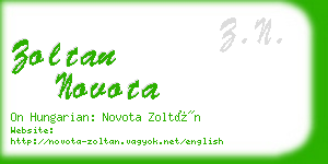 zoltan novota business card